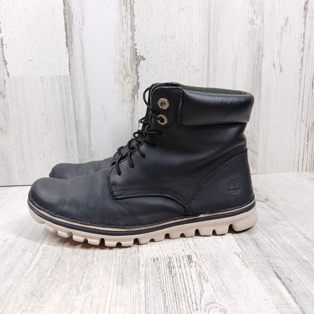 Timberland Brookton Inch Black Nubuck Lace Up Ankle Boots #1287